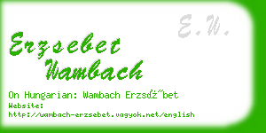 erzsebet wambach business card